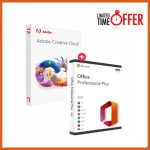 1 Year Adobe Creative Cloud + Office 2021 Professional Plus Key Bundle